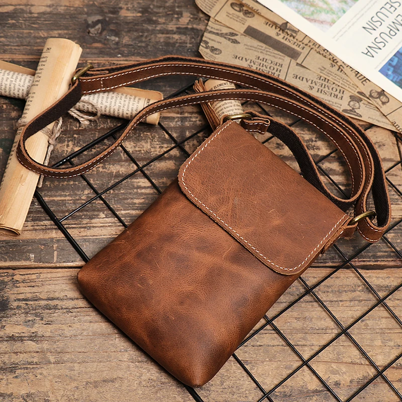 Smartphone Schultertasche herren leder